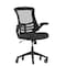 Flash Furniture Black Mesh Mid-Back Task Chair with Roller Wheels BL-X-5M-BK-RLB-GG - alternate 5